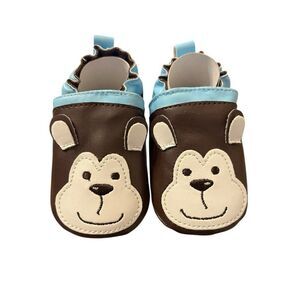 6 - 12 Months Infant Baby Crib Shoes Monkey Face Cuddle Bear Collection New
